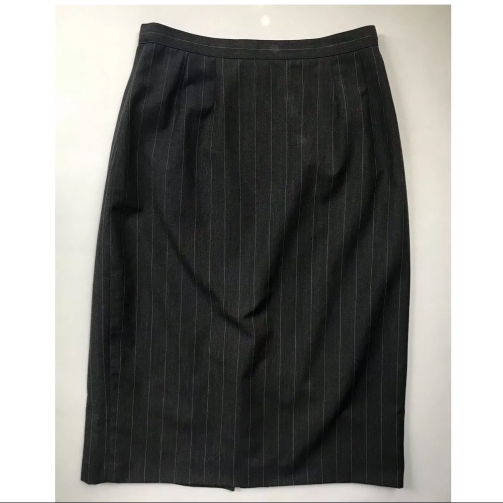 Albert Nipon Size 6 Gray Women Skirt 100% Wool